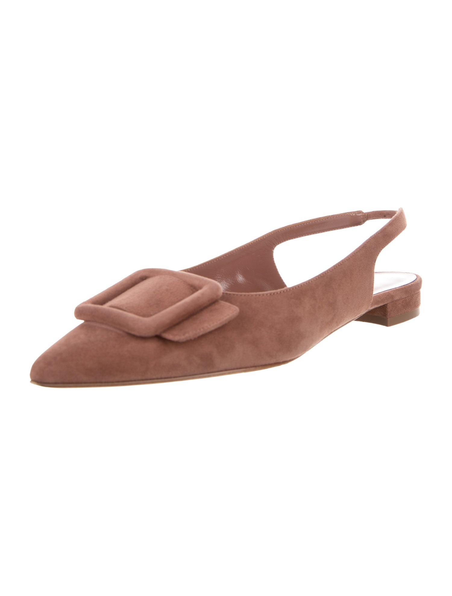Manolo Blahnik Suede Slingback Flats