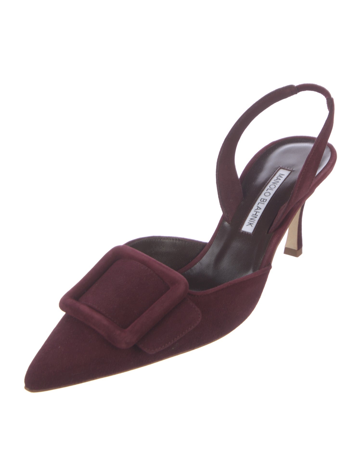 Manolo Blahnik Suede Slingback Pumps