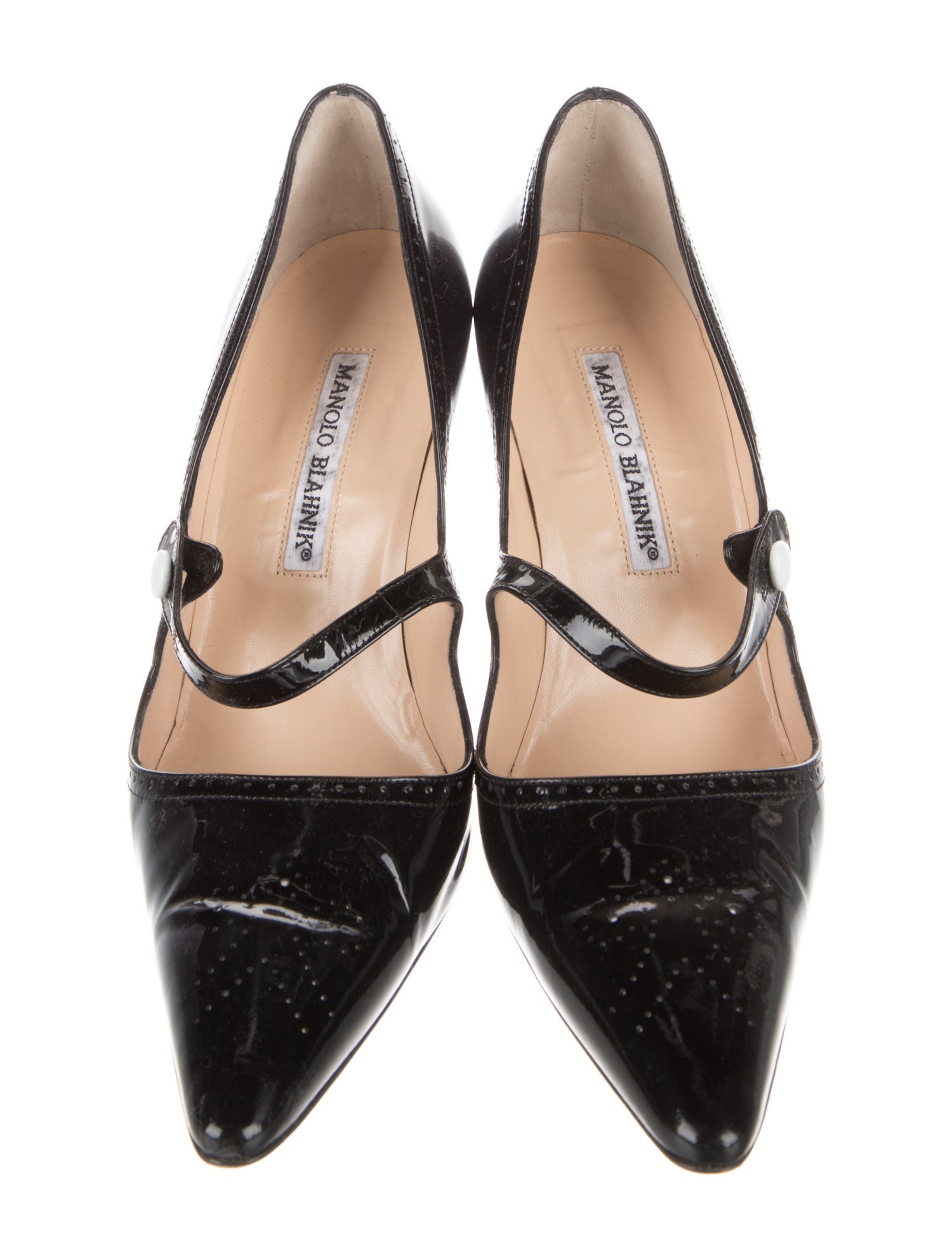 Manolo Blahnik Patent Leather Pumps - Black Pumps, Shoes
