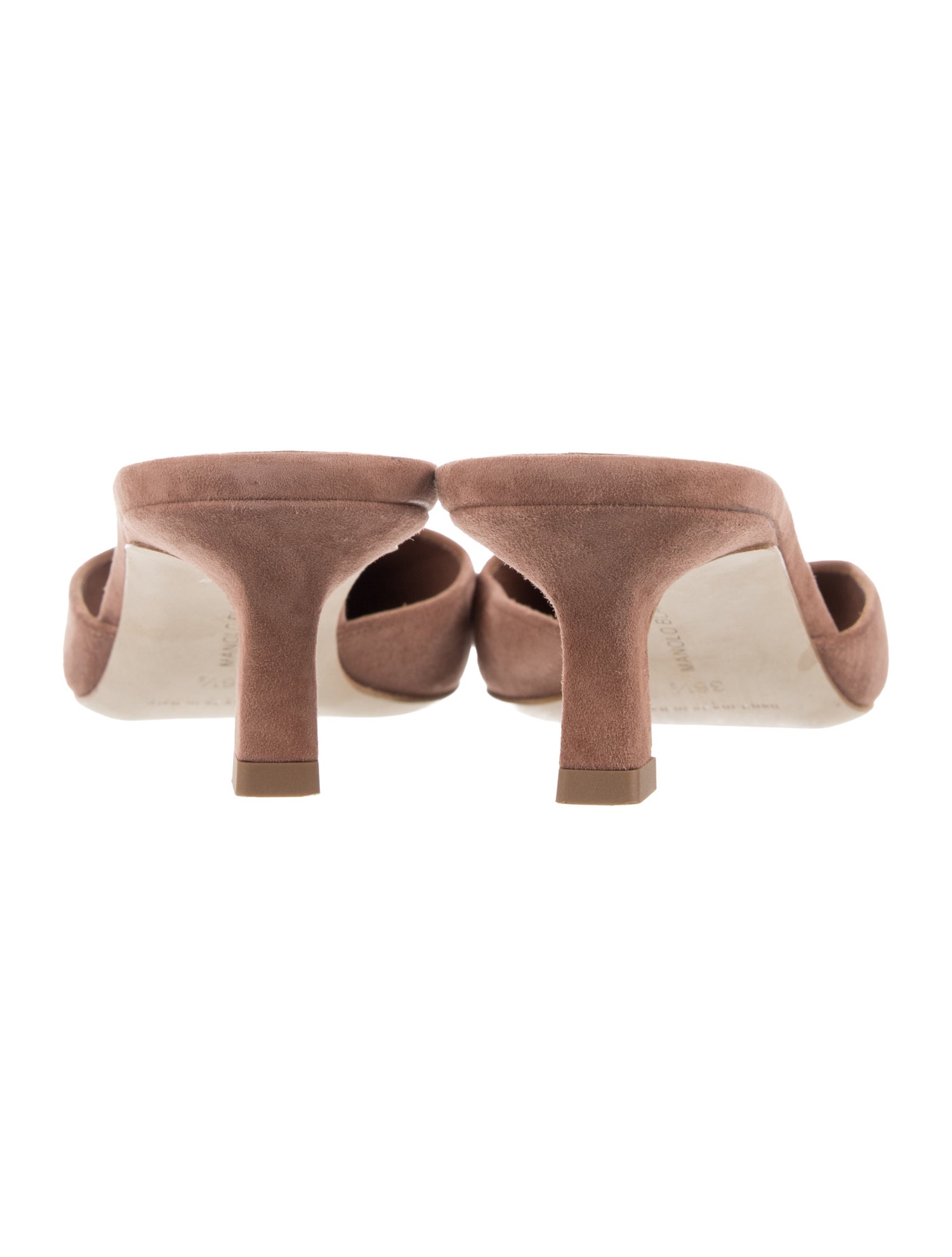 MANOLO BLAHNIK ミュール　38 スエード Manolo Blahnik Suede Mules - Brown Pumps, Shoes - MOO357614 | The