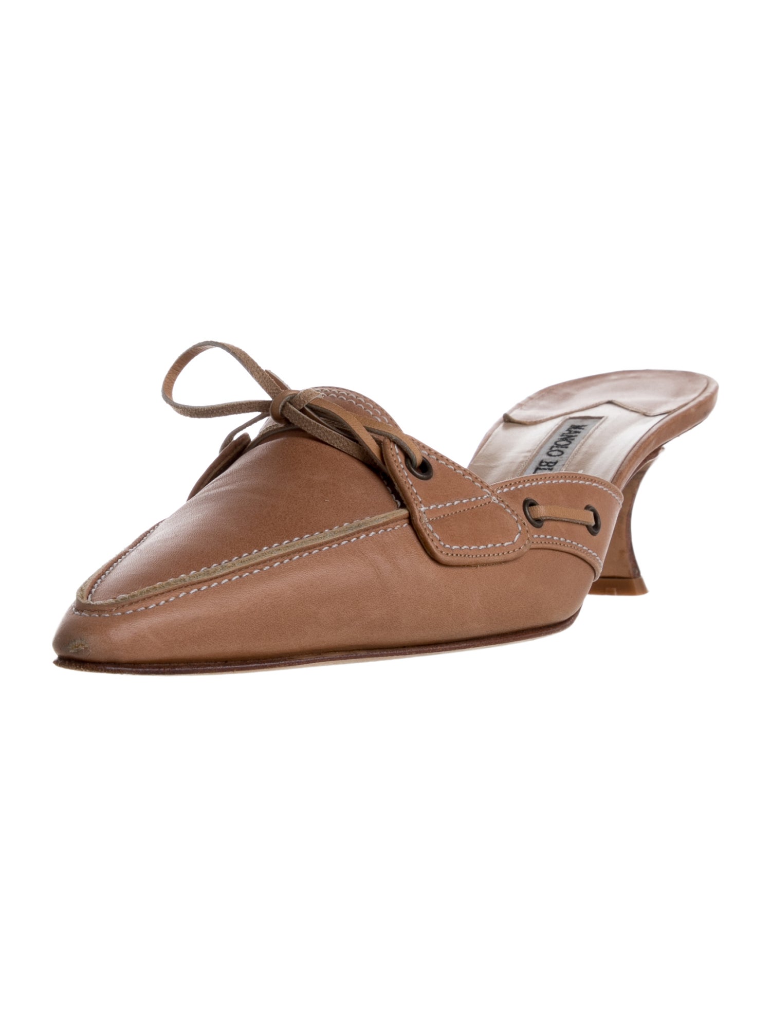 Manolo Blahnik Leather Mules