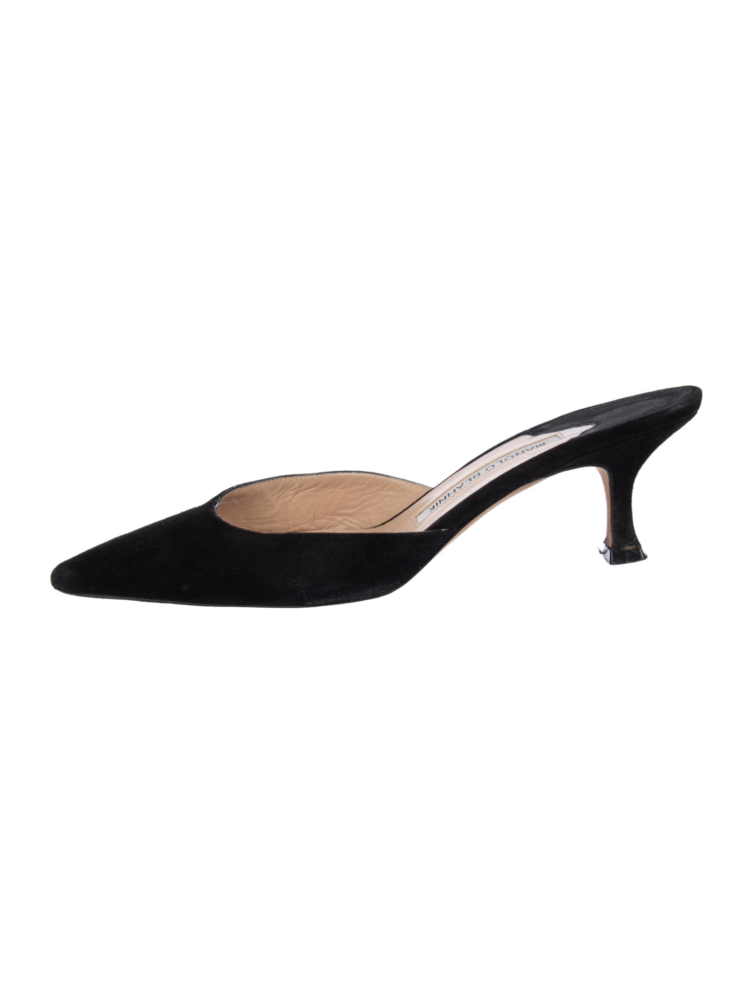 MANOLO BLAHNIK ブラックミュール (36) 美品 MANOLO BLAHNIK ミュール
