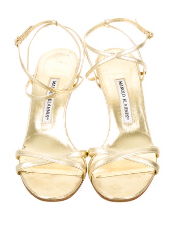 Manolo Blahnik Metallic Sandals