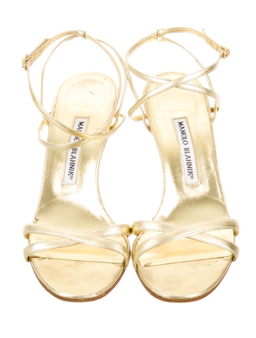 Manolo Blahnik Metallic Sandals