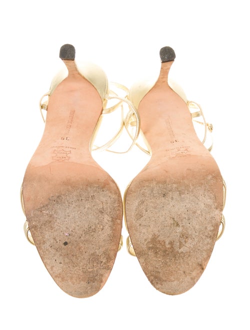 Manolo Blahnik Metallic Sandals