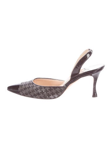 Manolo Blahnik Cap-Toe Carolyne Pumps