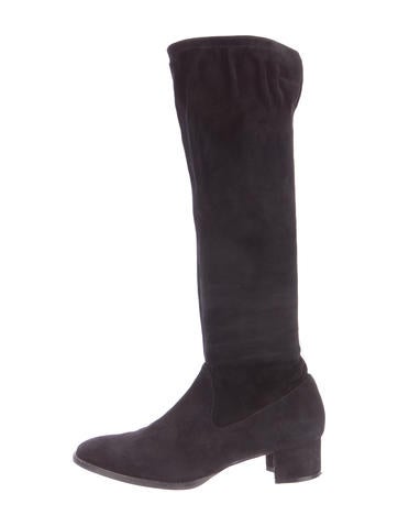 Manolo Blahnik Suede Knee-High Boots