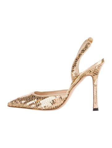 Manolo Blahnik Carolyne Sequin Pumps