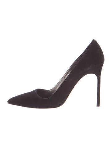 Manolo Blahnik Suede BB Pumps