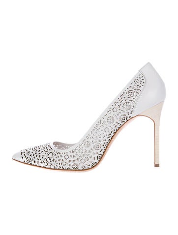 Manolo Blahnik Laser Cut BB Pumps