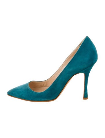 Manolo Blahnik Suede BB Pumps