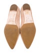 Manolo Blahnik Suede Pointed-Toe Flats