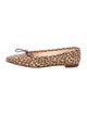 Manolo Blahnik Leopard Print Suede Flats