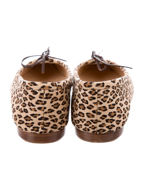 Manolo Blahnik Leopard Print Suede Flats