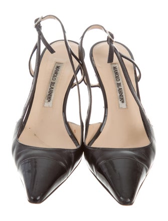 Manolo Blahnik Pointed-Toe Slingback Pumps