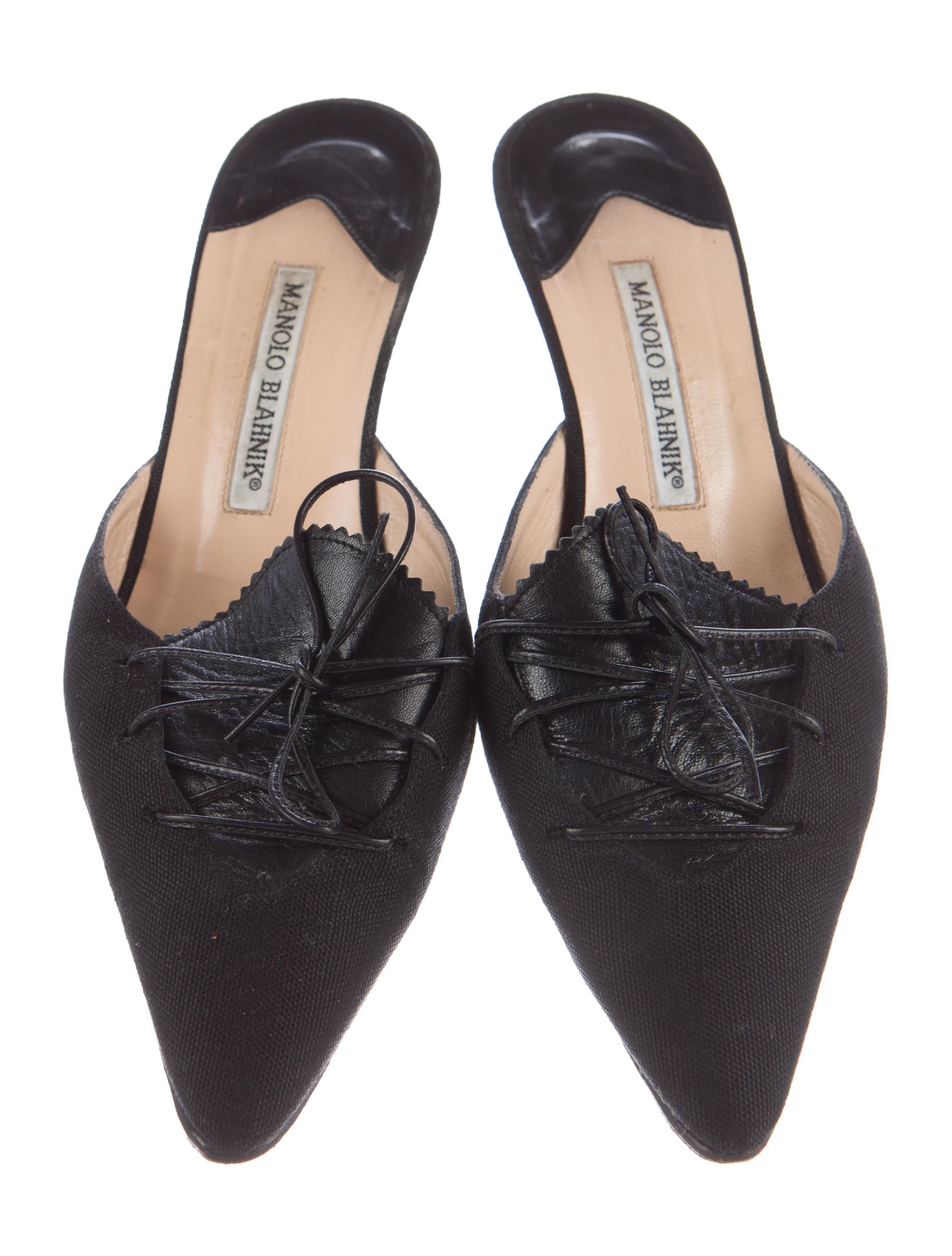 Manolo Blahnik Embellished PointedToe Mules Shoes MOO67812 The