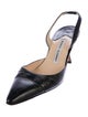 Manolo Blahnik Slingback Pointed-Toe Pumps