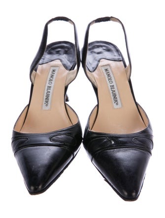 Manolo Blahnik Slingback Pointed-Toe Pumps