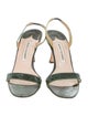 Manolo Blahnik Crocodile Slingback Sandals