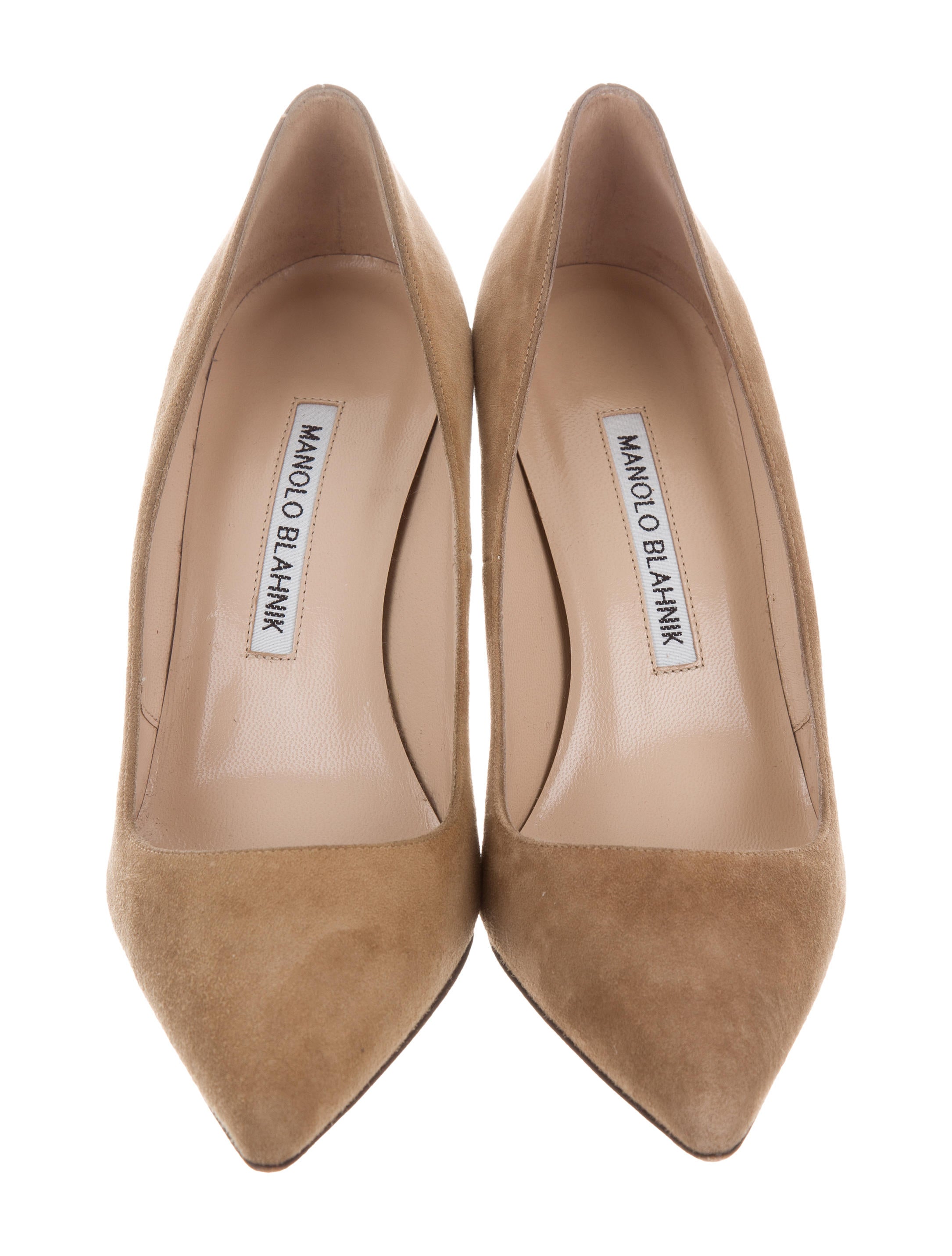manolo blahnik suede bb pumps