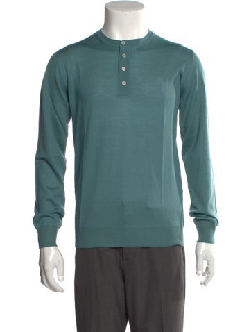 MooRER Sweaters Virgin Wool Crew Neck Polo Sweater Us38, It48 | M