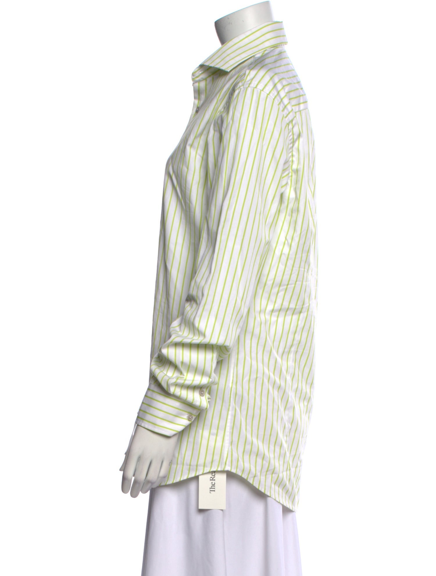 MooRER Striped Long Sleeve Button-Up Top