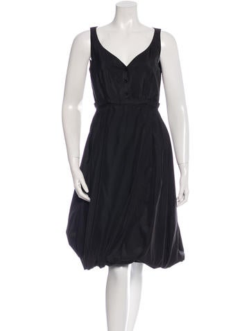 Moschino Pleated Silk Blend Dress