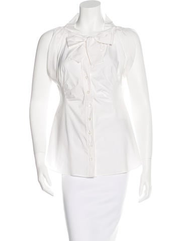 Moschino Bow-Accent Tailored Top