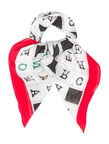Moschino Mutlicolor Letter Print Scarf