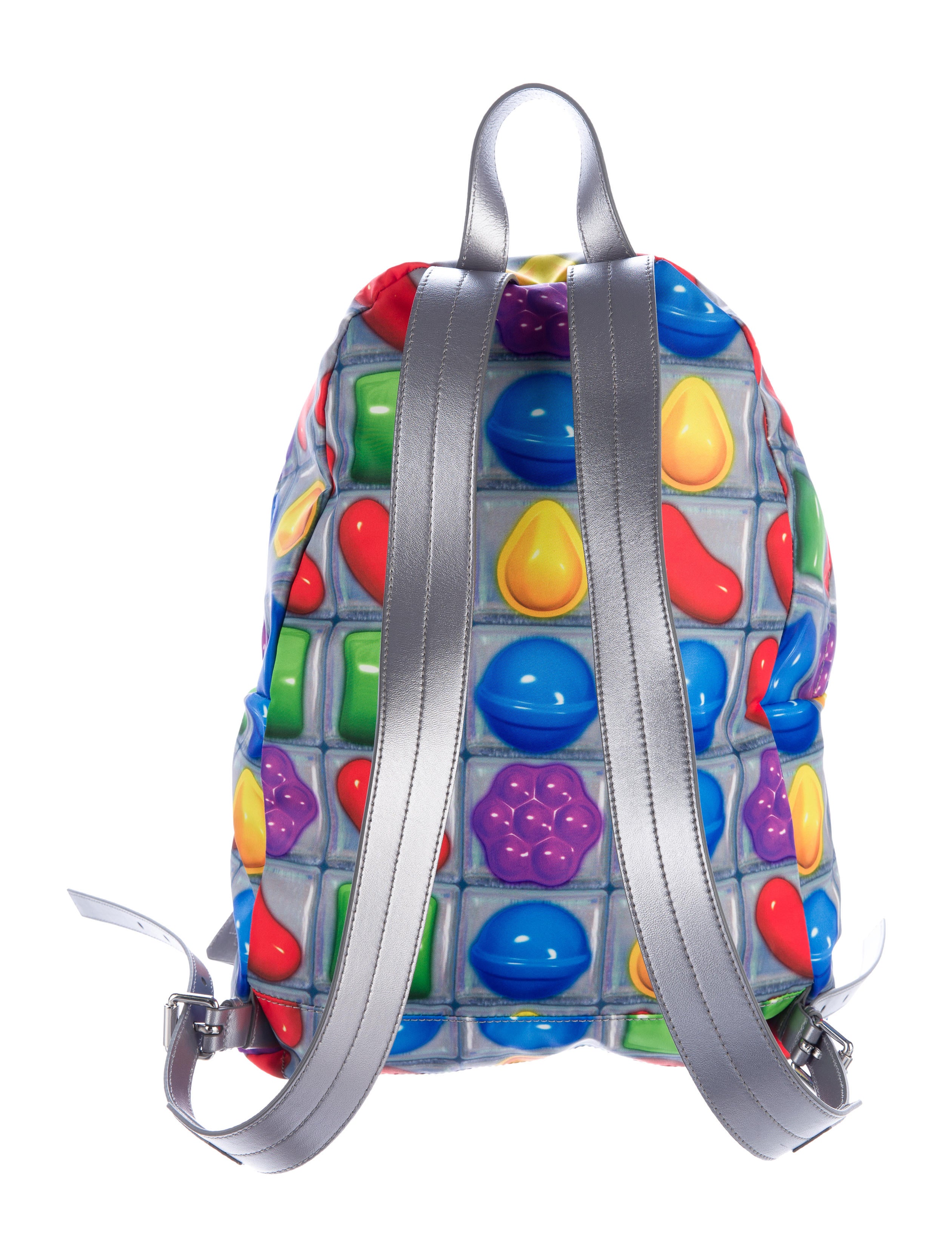 Moschino Candy Crush Backpack w/ Tags - Grey Backpacks, Handbags