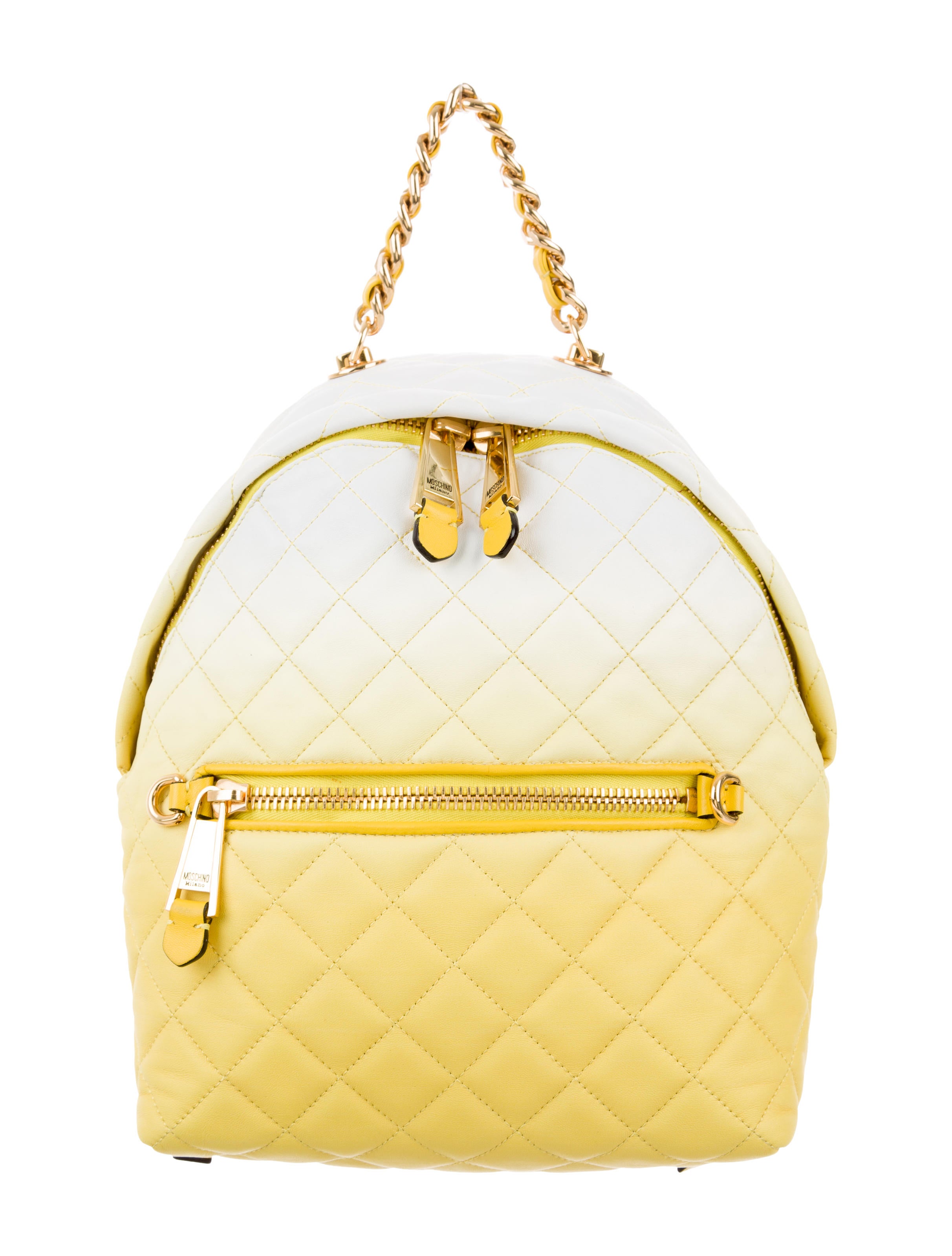 Moschino 2016 Quilted Leather Backpack Handbags MOS29146 The RealReal