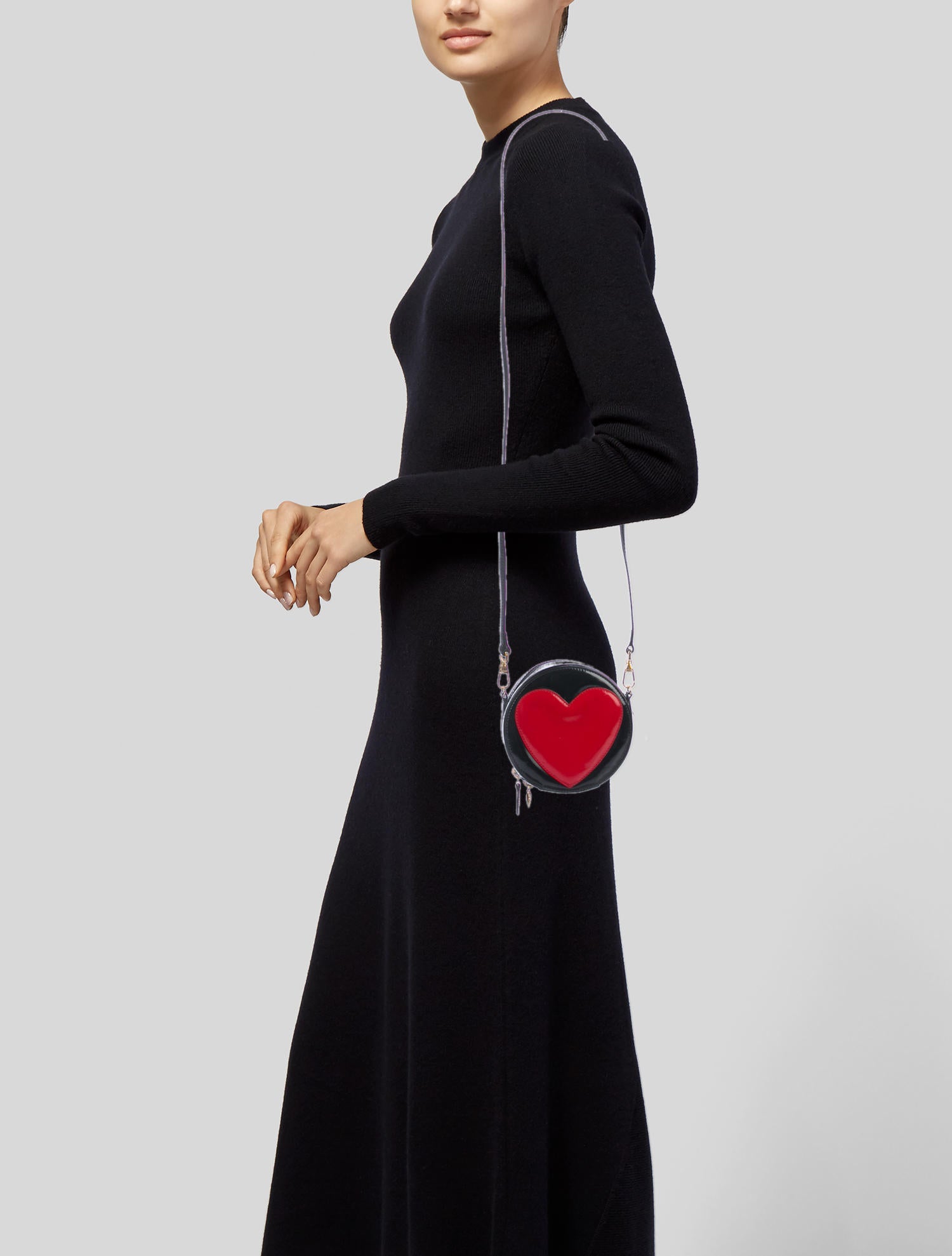 Moschino Redwall Heart Crossbody Bag - Black Mini Bags, Handbags
