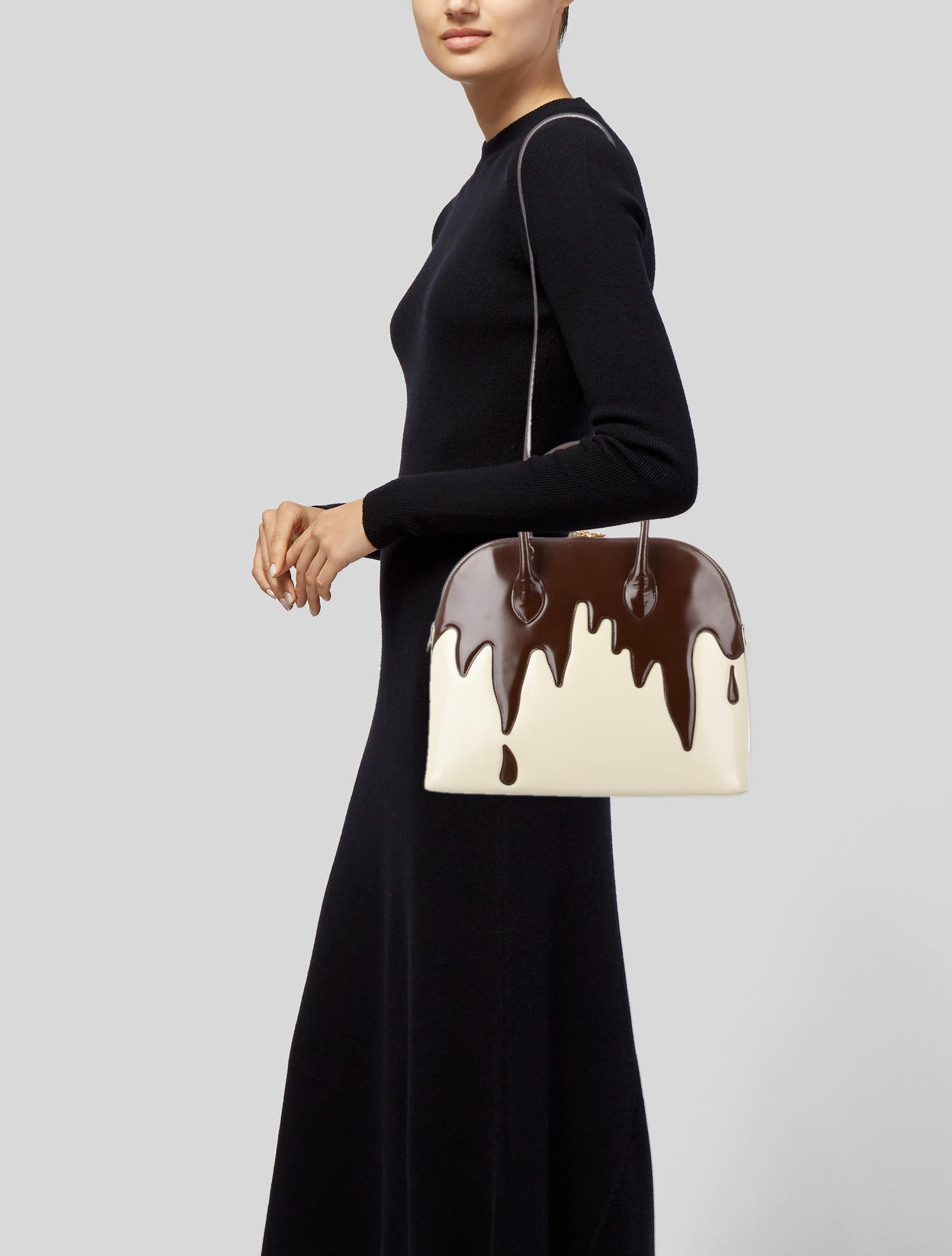 Moschino Dripping Chocolate Satchel w/ Tags - Brown Satchels