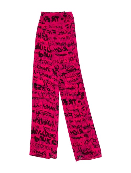 Moschino Silk Printed Scarf Pink