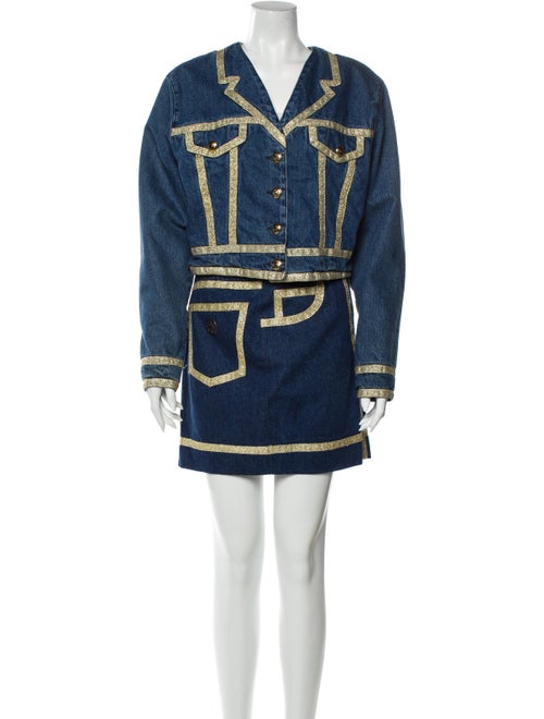 Moschino Skirt Suit Blue