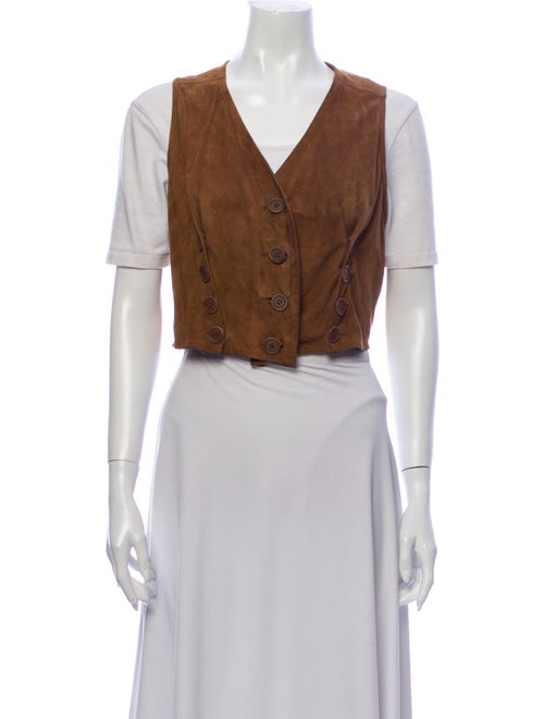 Moschino Suede Vest Brown