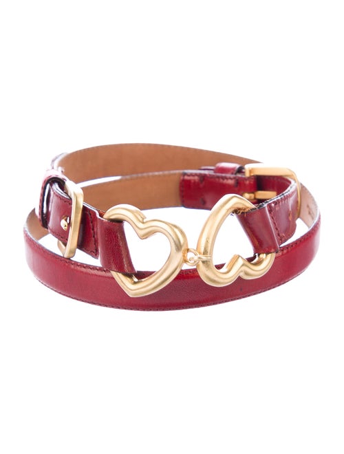 Moschino Heart Leather Belt gold