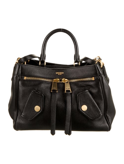 Moschino Leather Satchel Black