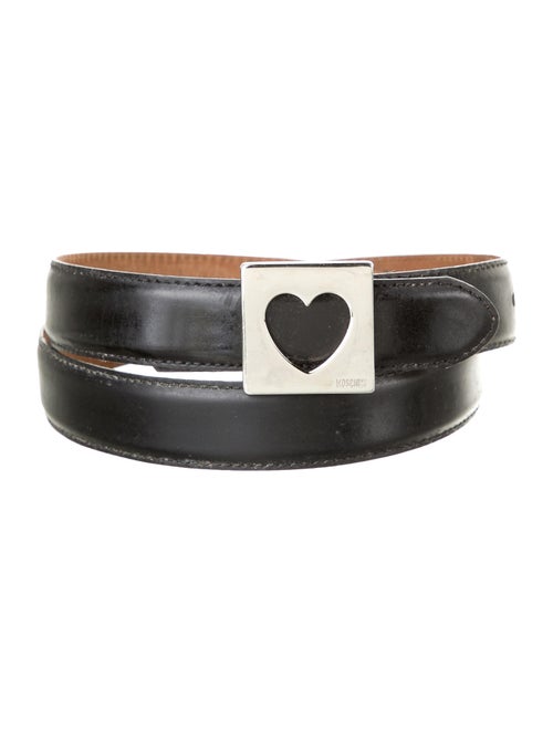 Moschino Leather Hip Belt Black