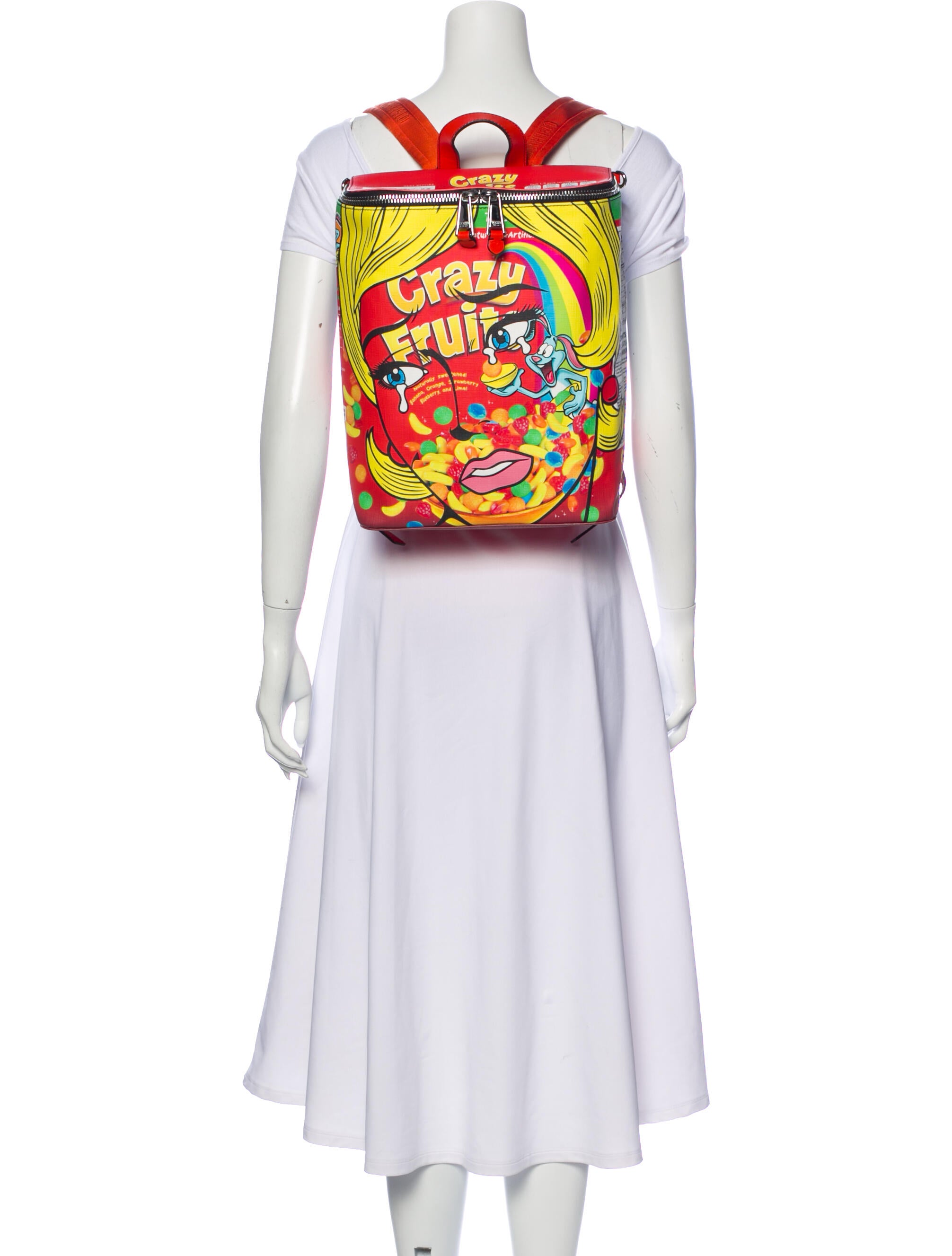 Moschino Crazy Fruits Backpack w/ Tags - Red Backpacks  display picture 2