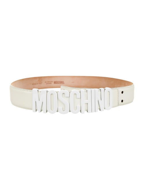 Moschino Leather Logo Belt