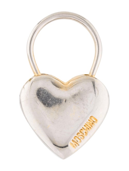 Moschino Padlock Heart Keychain Gold