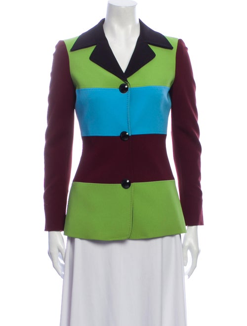 Moschino Striped Blazer Green
