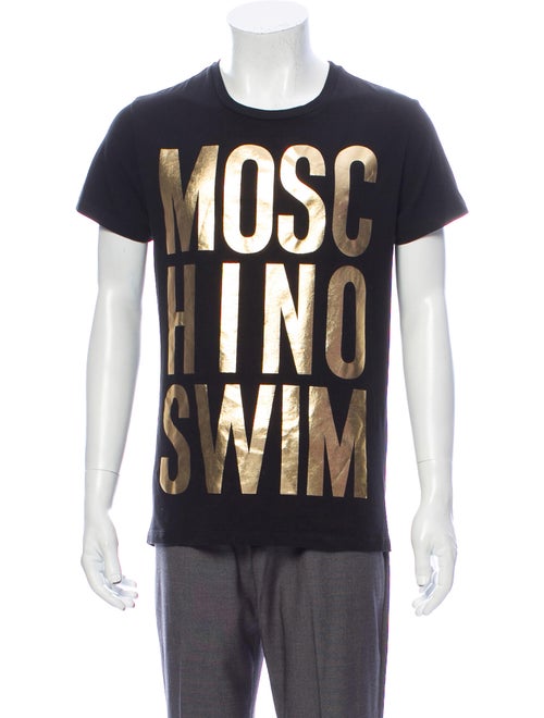 Moschino Printed Crew Neck T-Shirt Black