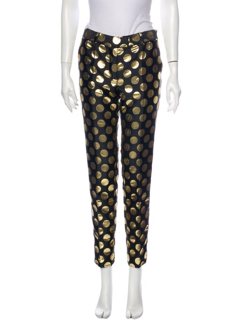 Moschino Printed Straight Leg Pants Black