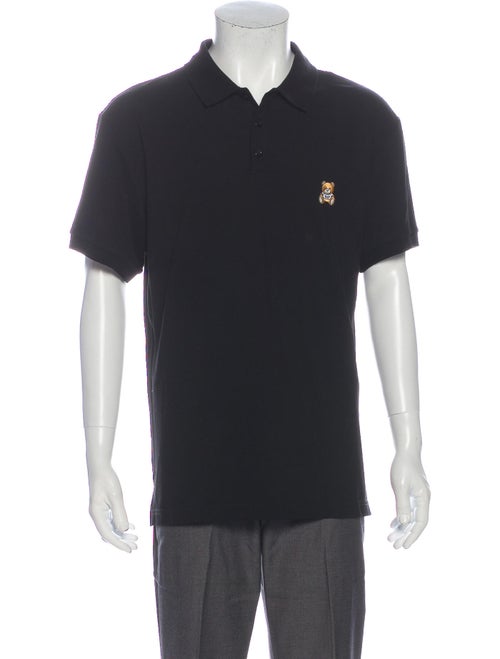 Moschino Teddy Bear Graphic Print Polo Shirt w/ Ta
