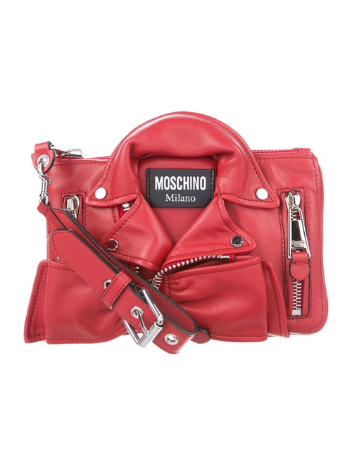 Moschino Ballerino Biker Clutch Red