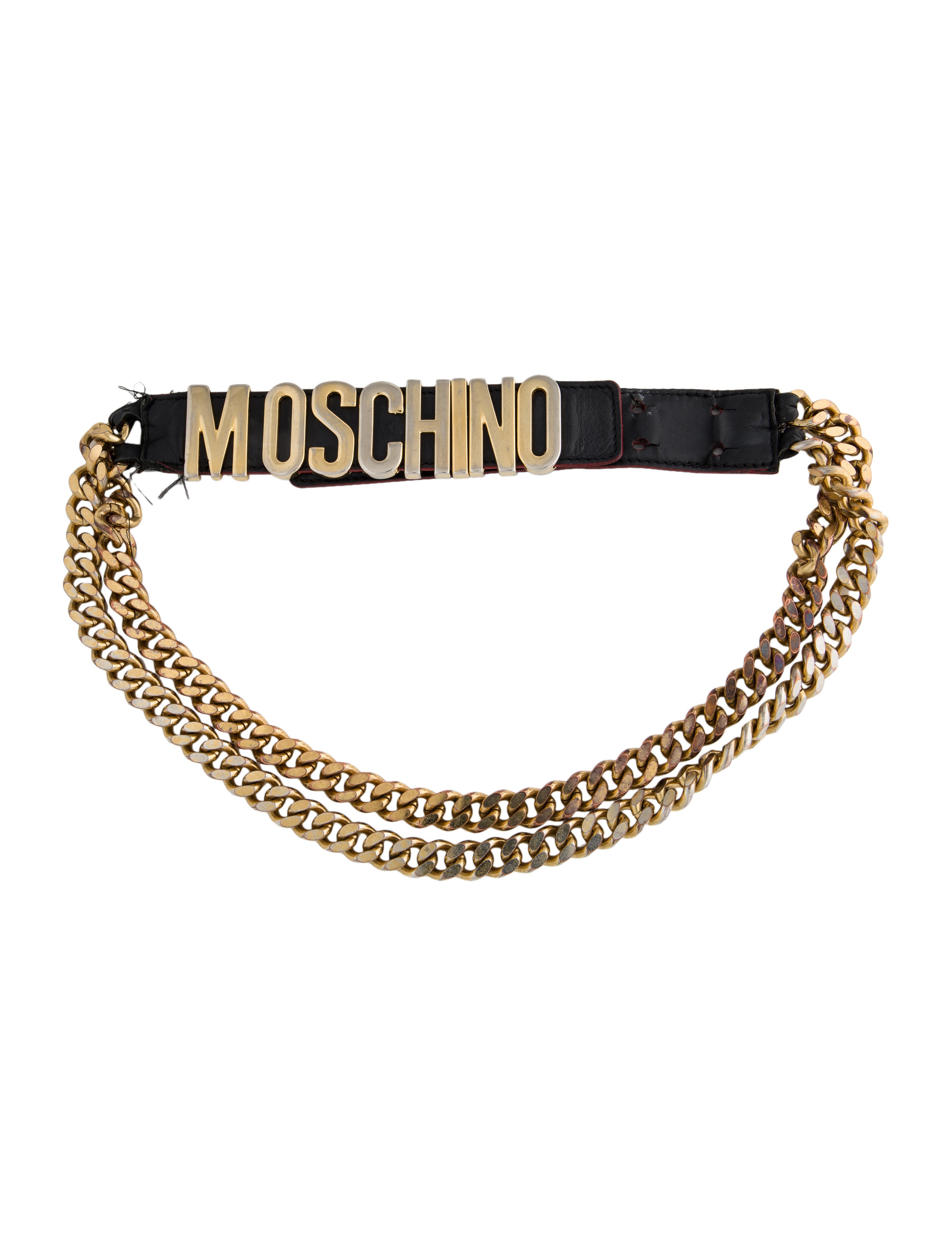 moschino chain belt