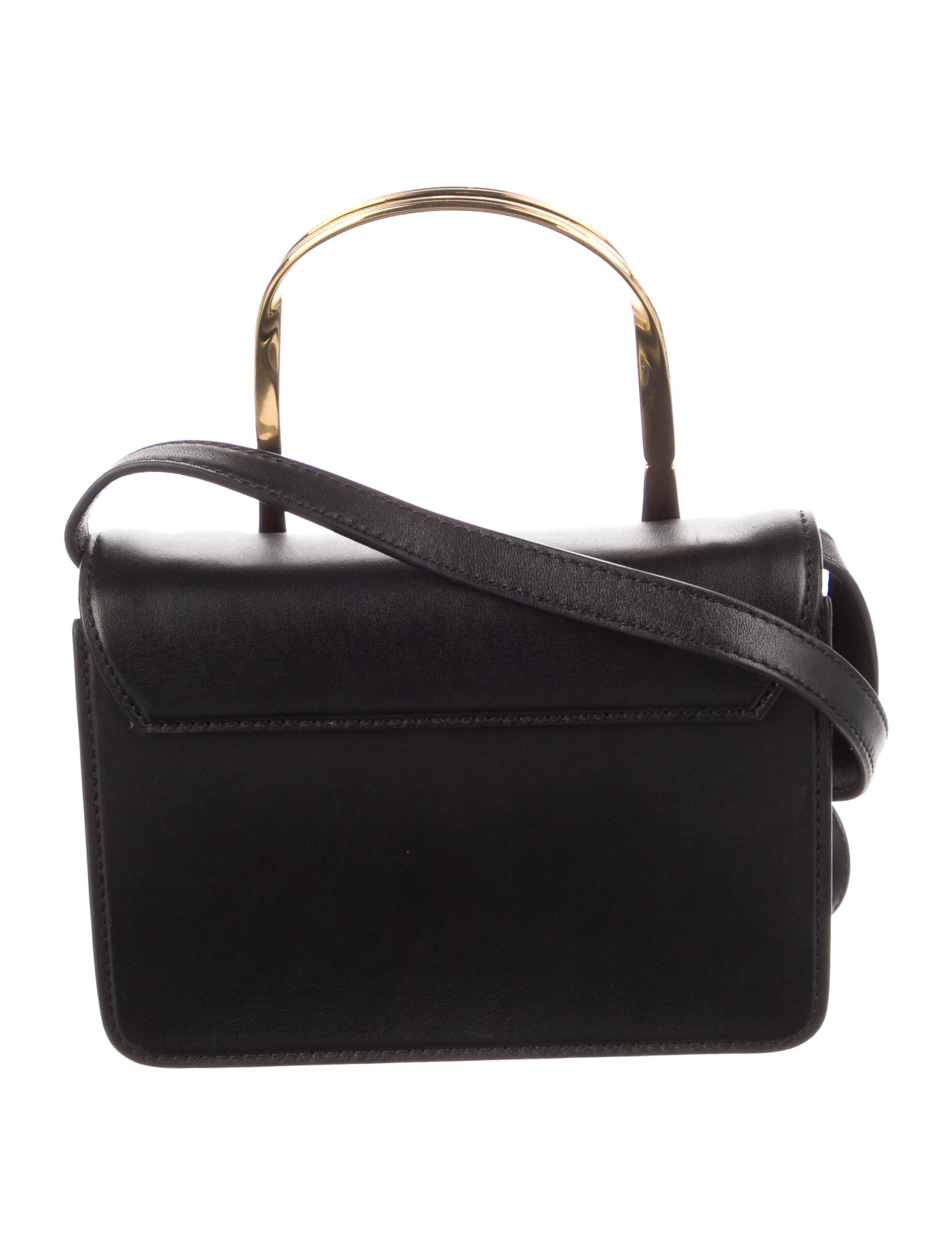 Moschino Leather Fork Crossbody Bag - Black Mini Bags, Handbags