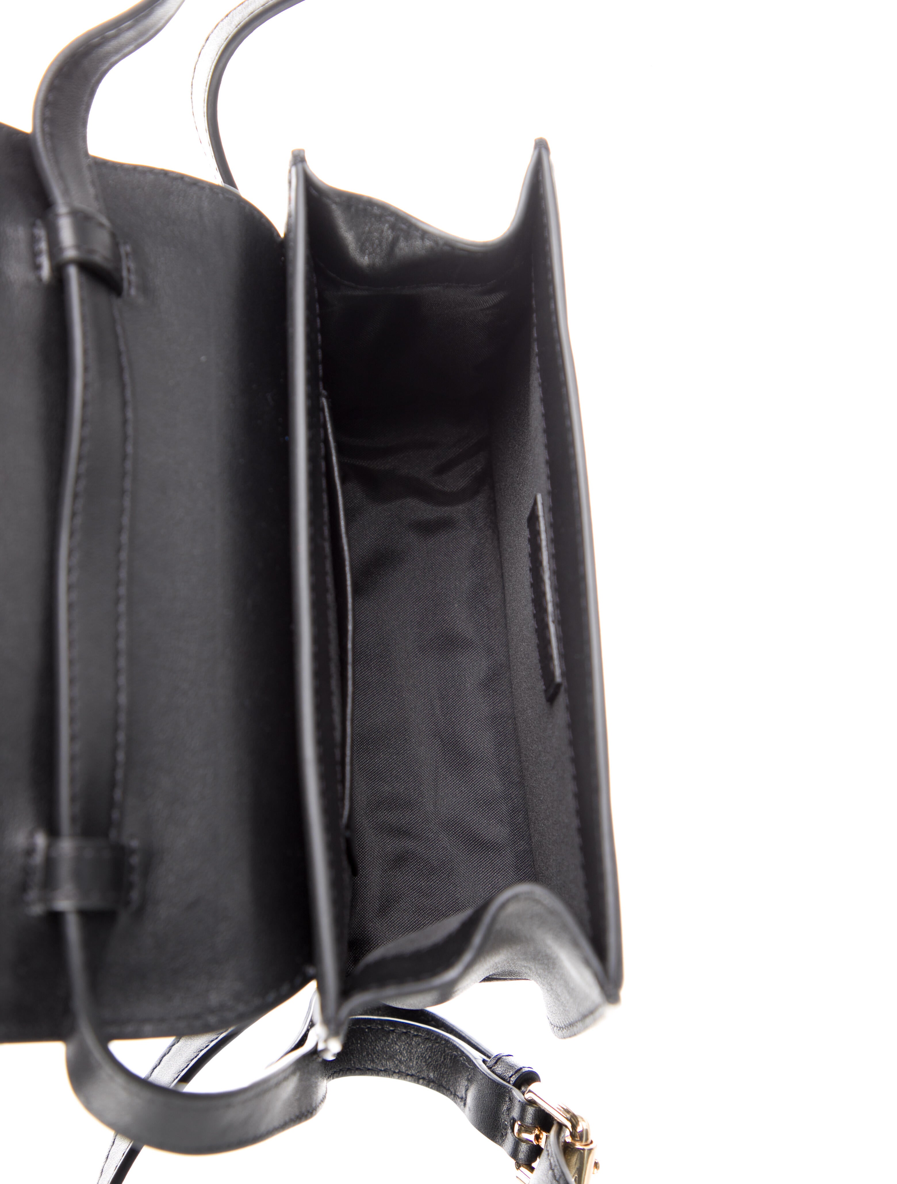 Moschino Leather Fork Crossbody Bag - Black Mini Bags, Handbags